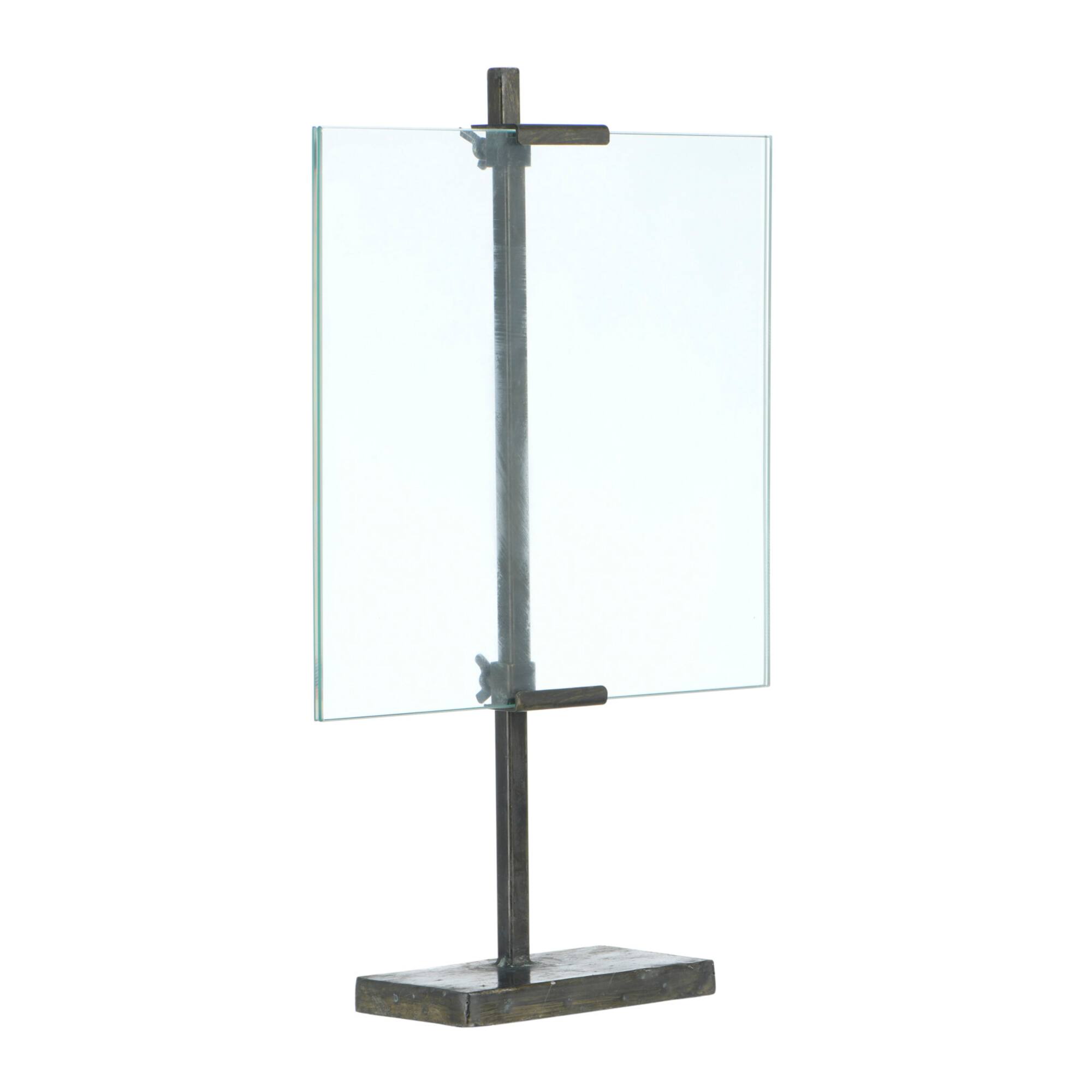 Hello Honey® Black Adjustable Metal Stand & Glass 10" x 16.75" Floating Photo Frame
